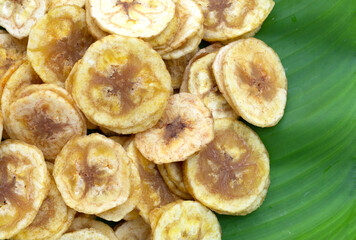 Banana stuffed with tamarind. Fruit snack
