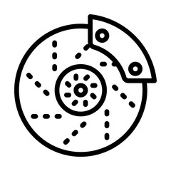 Disc Brake icon, line icon style
