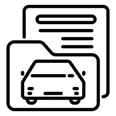 Document icon, line icon style