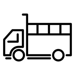 truck icon, line icon style