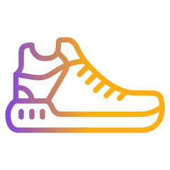  Shoe, Basketball, Sneaker, Footwear, ball Hoop, Sport Icon, gradien style icon vector illustration, Suitable for website, mobile app, print, presentation, infographic and any other project.