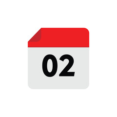 Fototapeta premium 02 calender icon with white background