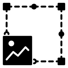 Resize Image icon, glyph icon style