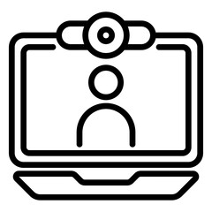 Laptop Camera icon, line icon style