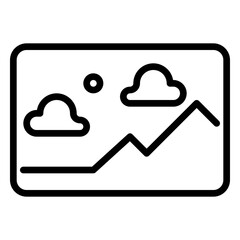 Portrait Photo icon, line icon style