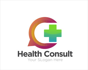 Fototapeta premium health consult logo designs for medical online service
