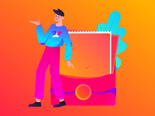 Festive Shopping E-Commerce Online Shopping People Flat Vector Concept Operation Hand Drawn Illustration