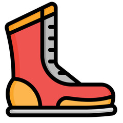  Shoes, Sneakers, Footwear, boot, Sport, Boxing, Icon, Filled Line style icon vector illustration, Suitable for website, mobile app, print, presentation, infographic and any other project.