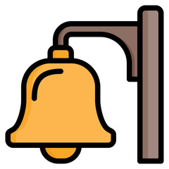  Bell, Boxing, Round, Sound,  Alarm, Signal Icon, Filled Line style icon vector illustration, Suitable for website, mobile app, print, presentation, infographic and any other project.
