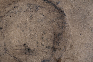 mancha circular en madera, acercamiento.