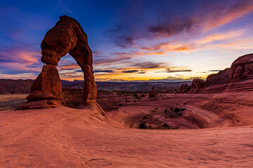 Dusk over Delicate Arch