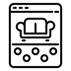 smart lock icon, line color icon style