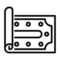 Garage icon, line color icon style