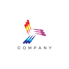Celebration media entertainment technology innovative Logo design, brand identity, business logo, editable vector