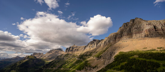 Mountain range Montana Glacier national park