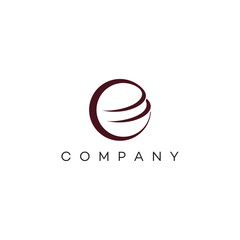 Round earth circle communication creative Logo design, brand identity, business logo, editable vector