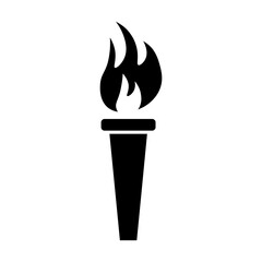 Torch flame icon. Vector illustration. EPS 10.