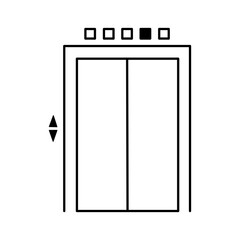Elevator icon. Lift line symbol. Vector illustration. EPS 10.