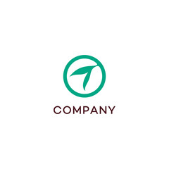 Leaf nature round circle green plant organic yoga wellness business Logo design, brand identity, business logo, editable vector 