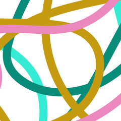 Green pink ochre abstract lines background 