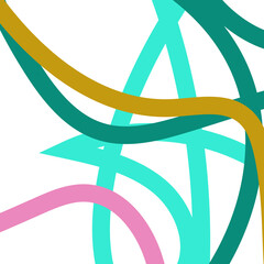 Green pink ochre abstract lines background 