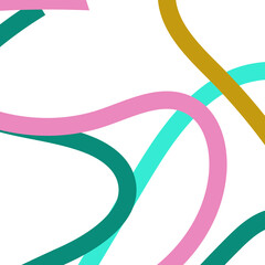 Green pink ochre abstract lines background 