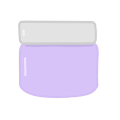 purple skincare container isolated