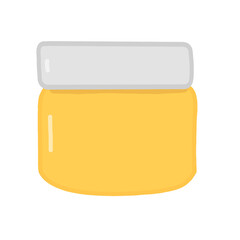 orange skincare container isolated