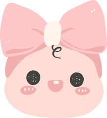 Baby shower girl, cute and innocence newborn girl face