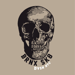 skull varsity skate motif