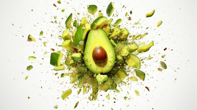 avocado exploding palta explosion generative art