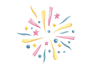 hand drawn firecracker cute celebration