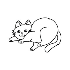 Cute cat vector illustration for your asset design