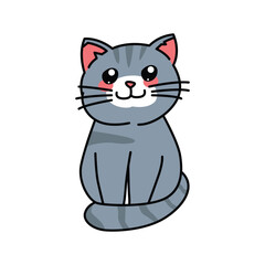 Cute cat vector illustration for your asset design