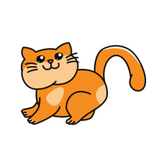 Cute cat vector illustration for your asset design