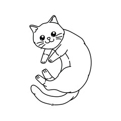 Cute cat vector illustration for your asset design