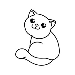 Cute cat vector illustration for your asset design