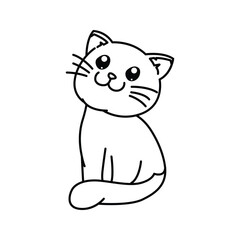 Cute cat vector illustration for your asset design