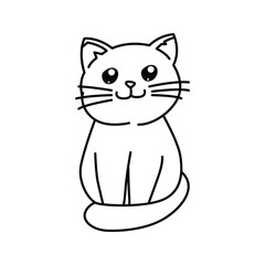 Cute cat vector illustration for your asset design