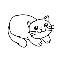 Cute cat vector illustration for your asset design