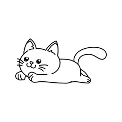 Cute cat vector illustration for your asset design