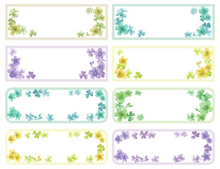 カラフルで可愛らしいカタバミのバナーセット