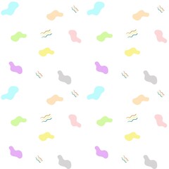 freeform shape line art pastel color pattern background