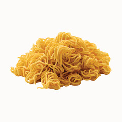 realistic noodles vector art illustration. isolated on white background. 