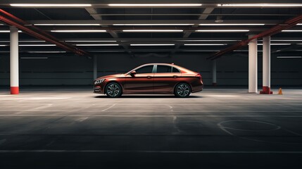 Fototapeta premium Luxury car in the parking lot
