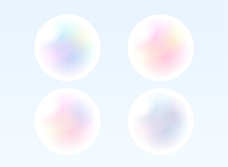 シャボン玉のベクターイラスト