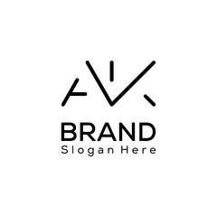 Creative AK Letter Logo Template Design, Best Simple Concept Logo Design, Gradient Color