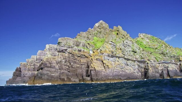Skellig Michael Island from shoreline