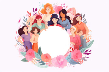 happy women banner for international woman's day