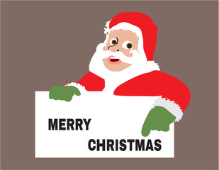 christmas card with santa claus